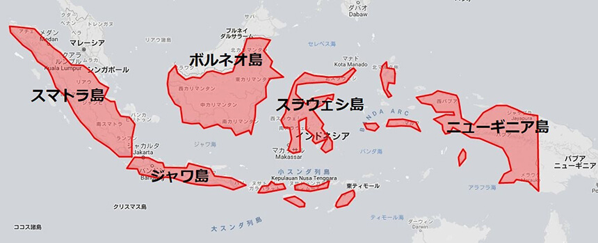 日本とインドネシアの地図を比較してみた インドネシアは意外と大きい マタログマガジン